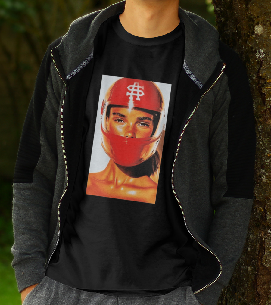 Sauna Sa Race Girl Helmet Icon Red Racing T-Shirt