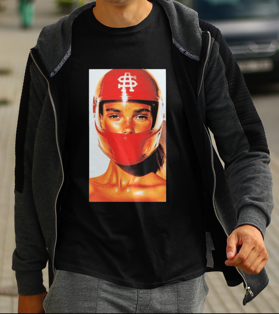 Sauna Sa Race Girl Helmet Icon Red Racing T-Shirt
