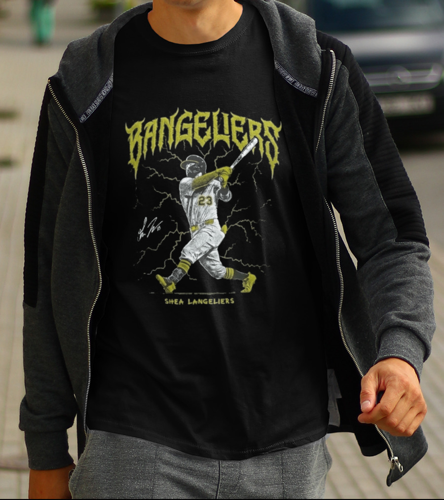Bangeliers Shea Langeliers 23 Baseball Lightning T-Shirt