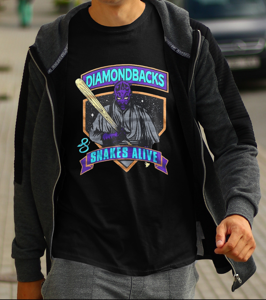 Diamondbacks Snakes Alive Baseball Jedi Warrior T-Shirt