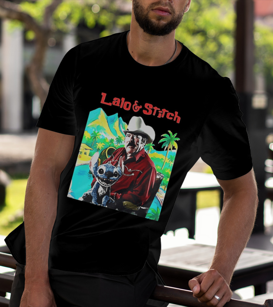 Lalo And Stitch Cowboy Hat Tropical T-Shirt