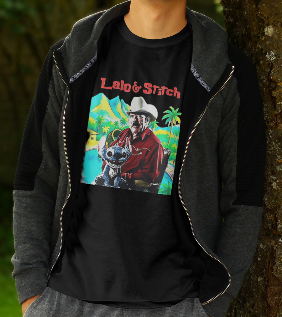 Lalo And Stitch Cowboy Hat Tropical T-Shirt