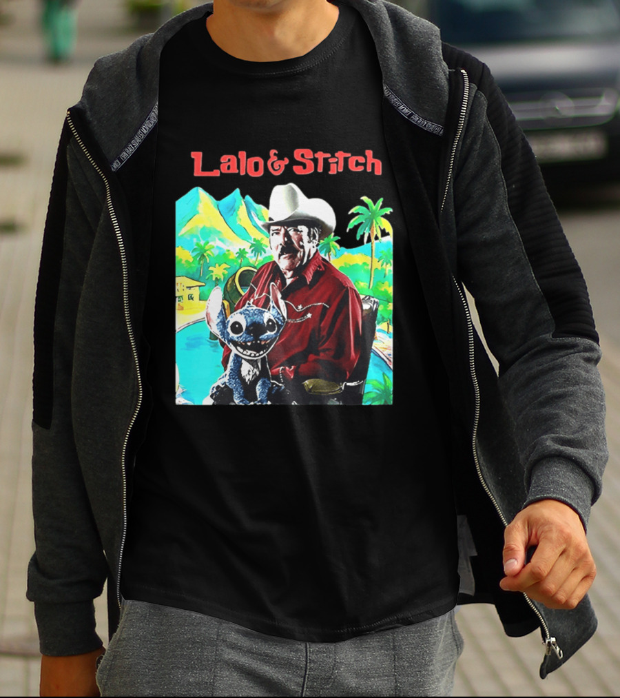 Lalo And Stitch Cowboy Hat Tropical T-Shirt