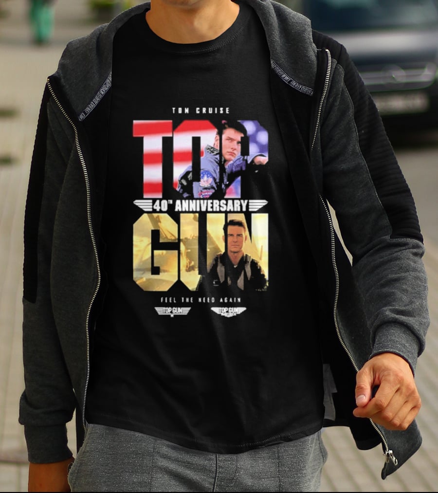 Top Gun Maverick Tom Cruise 40th Anniversary Feel The Need Again T-Shirt
