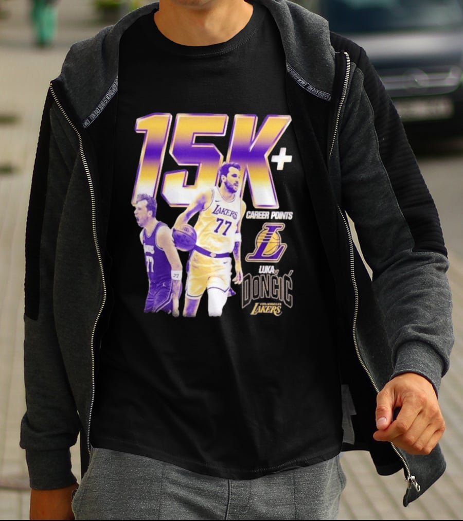 15K Career Points Luka Dončić Los Angeles Lakers T-Shirt