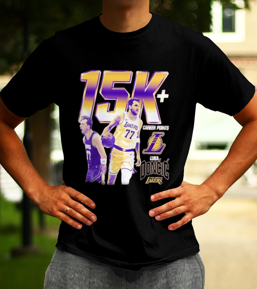 15K Career Points Luka Dončić Los Angeles Lakers T-Shirt
