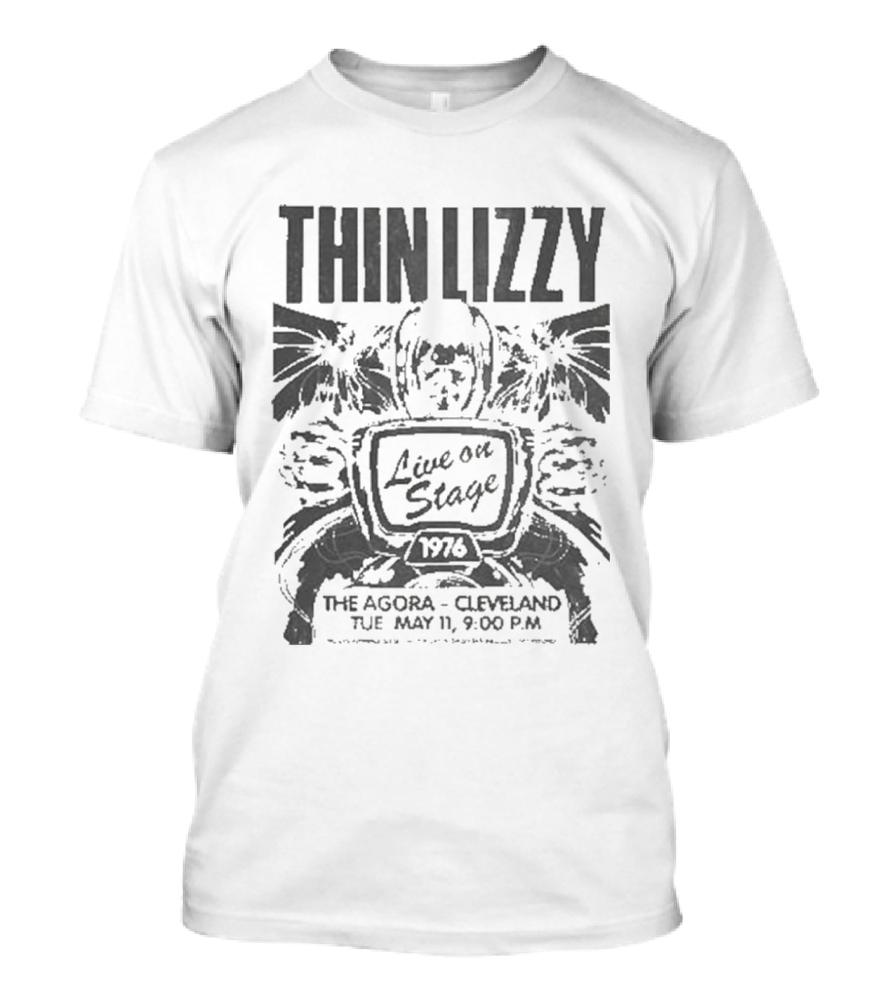 Thin Lizzy Live On Stage 1976 The Agora Cleveland May 11 9PM T-Shirt