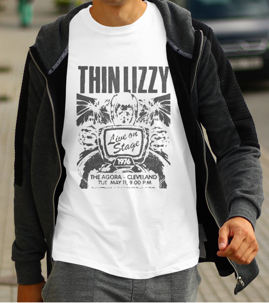 Thin Lizzy Live On Stage 1976 The Agora Cleveland May 11 9PM T-Shirt