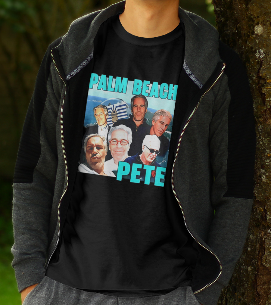 Palm Beach Pete Meme Jeffrey Epstein Faces Collage T-Shirt