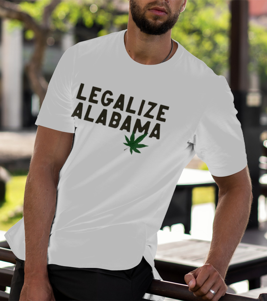 Legalize Alabama Cannabis Leaf Advocacy T-Shirt