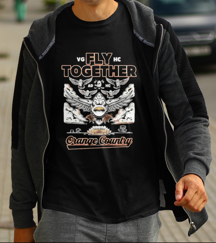 Anaheim Ducks Fly Together Formation Orange County 2026 T-Shirt