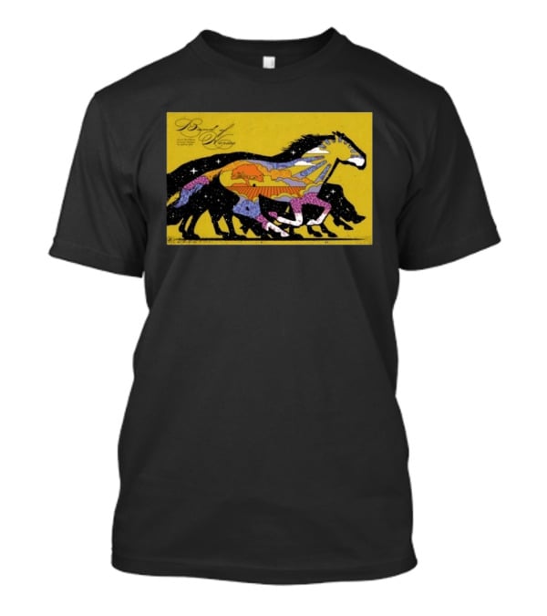 Band Of Horses April 22 2026 Detroit MI Black Horse Psychedelic Landscape T-Shirt
