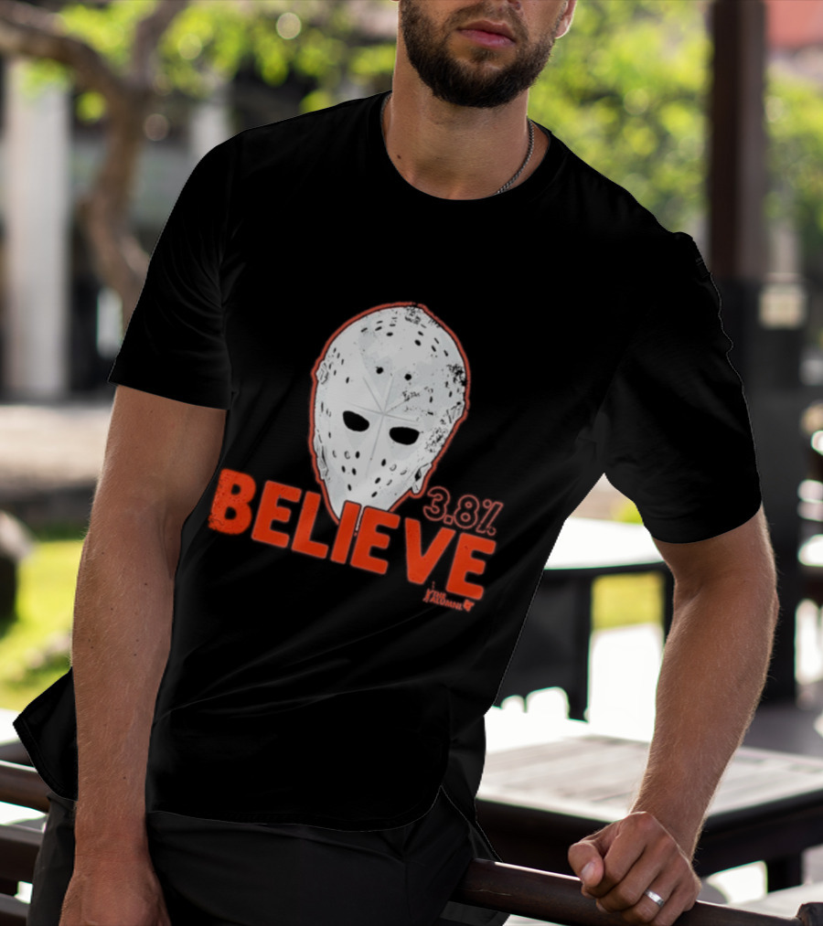 Bernie Parent Believe 33 Mask Philadelphia Hockey Legend T-Shirt