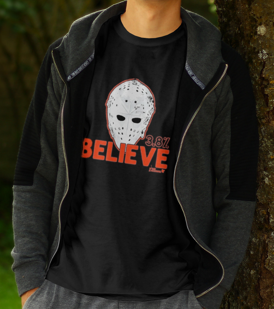Bernie Parent Believe 33 Mask Philadelphia Hockey Legend T-Shirt