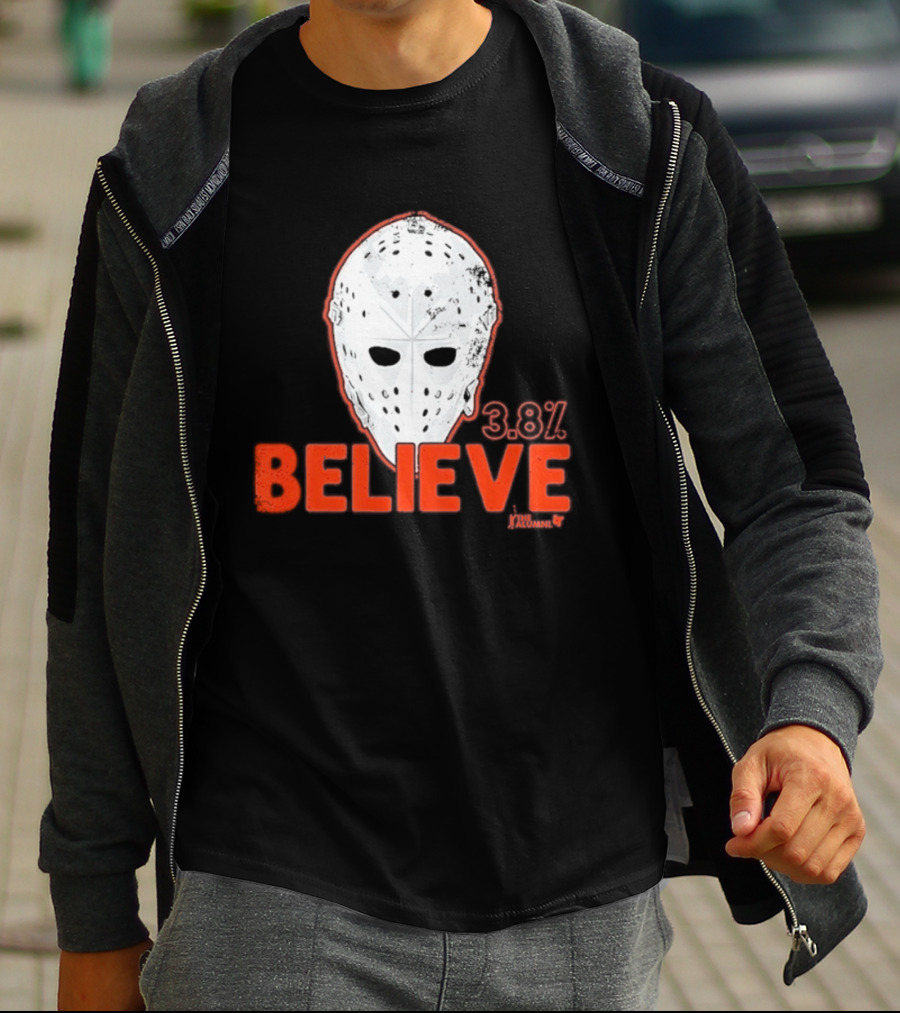 Bernie Parent Believe 33 Mask Philadelphia Hockey Legend T-Shirt