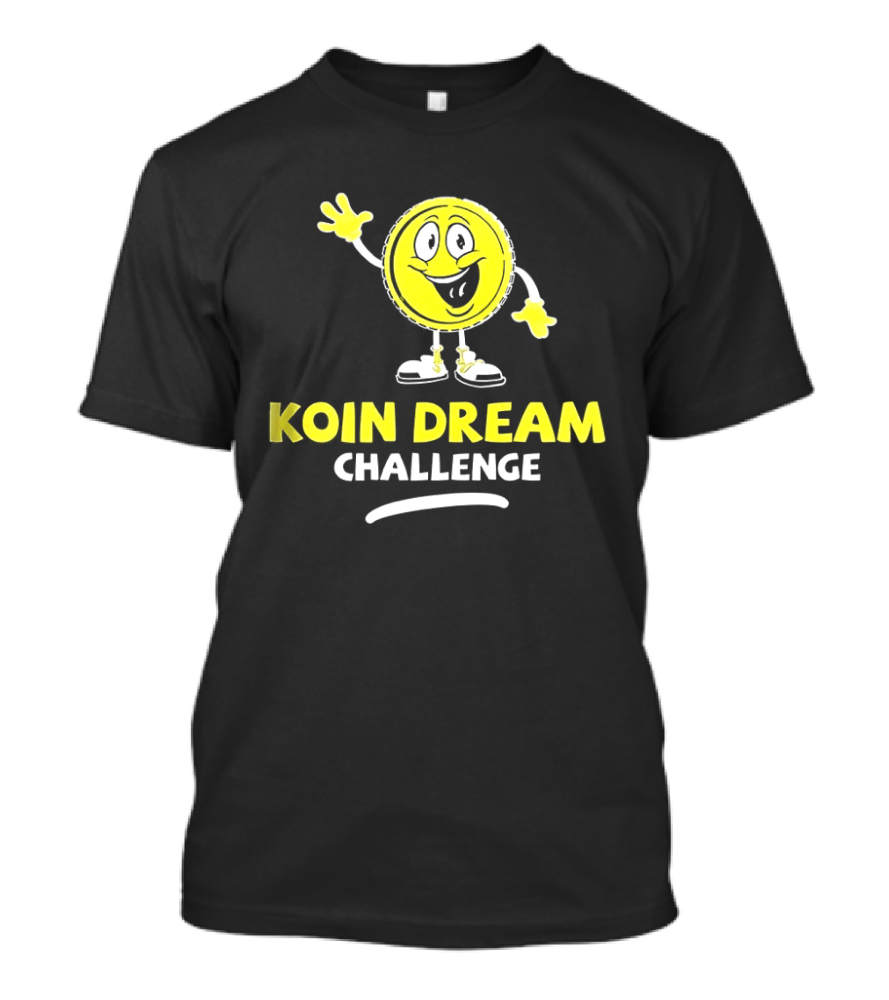 Koin Dream Challenge Smiling Coin Character With Sneakers T-Shirt