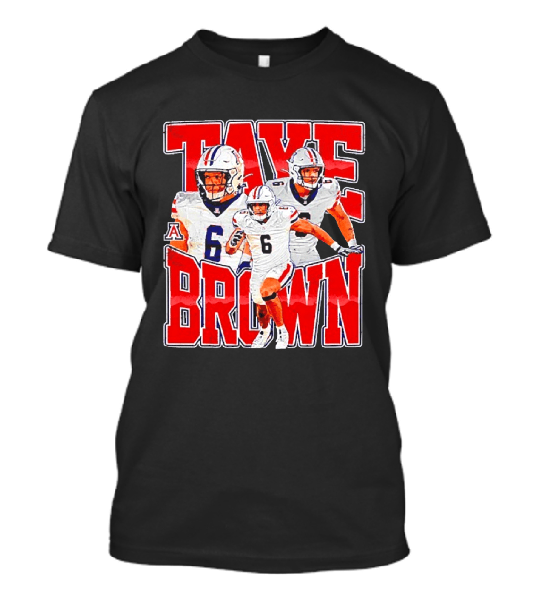 Taye Brown Arizona Wildcats Football Player Number 6 Collage T-Shirt