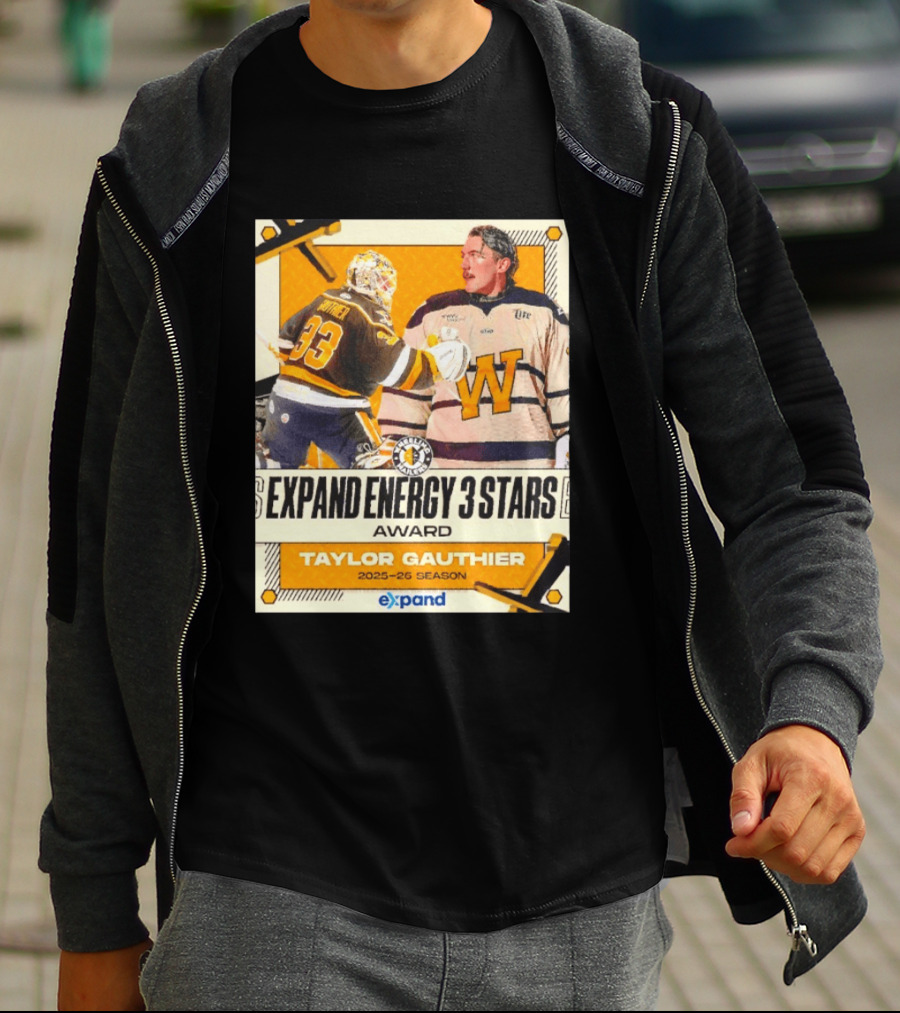 Pittsburgh Penguins Expand Energy 3 Stars Award Taylor Gauthier 2025 26 Season T-Shirt
