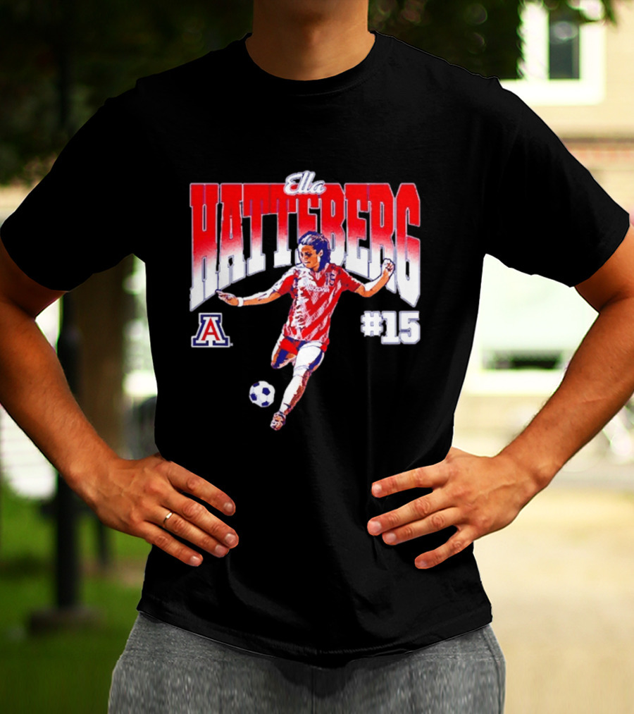 Ella Hatteberg Arizona Wildcats Soccer Player #15 T-Shirt