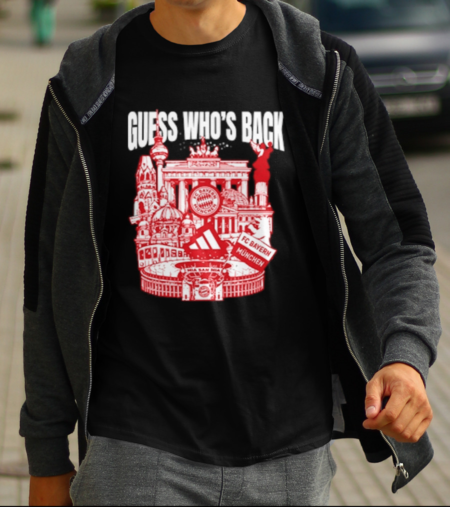 Guess Who's Back FC Bayern Munchen Iconic City Landmarks Red T-Shirt