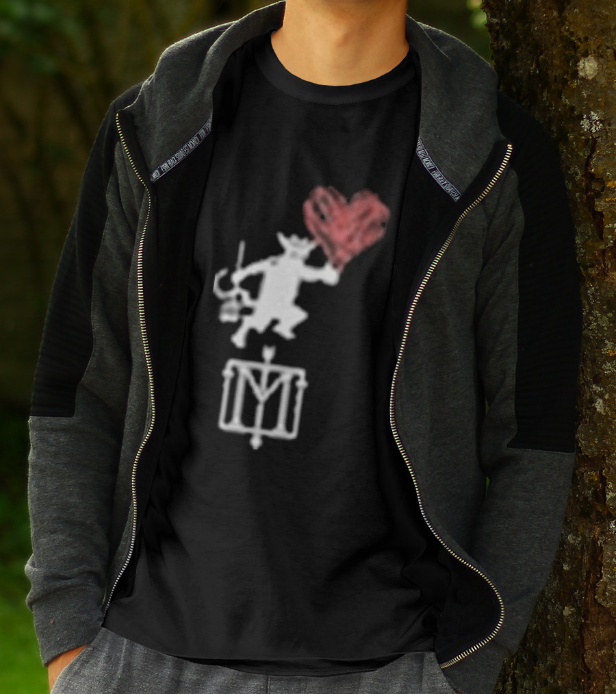 The Menzingers Heart Flame Devil Holding Heart T-Shirt