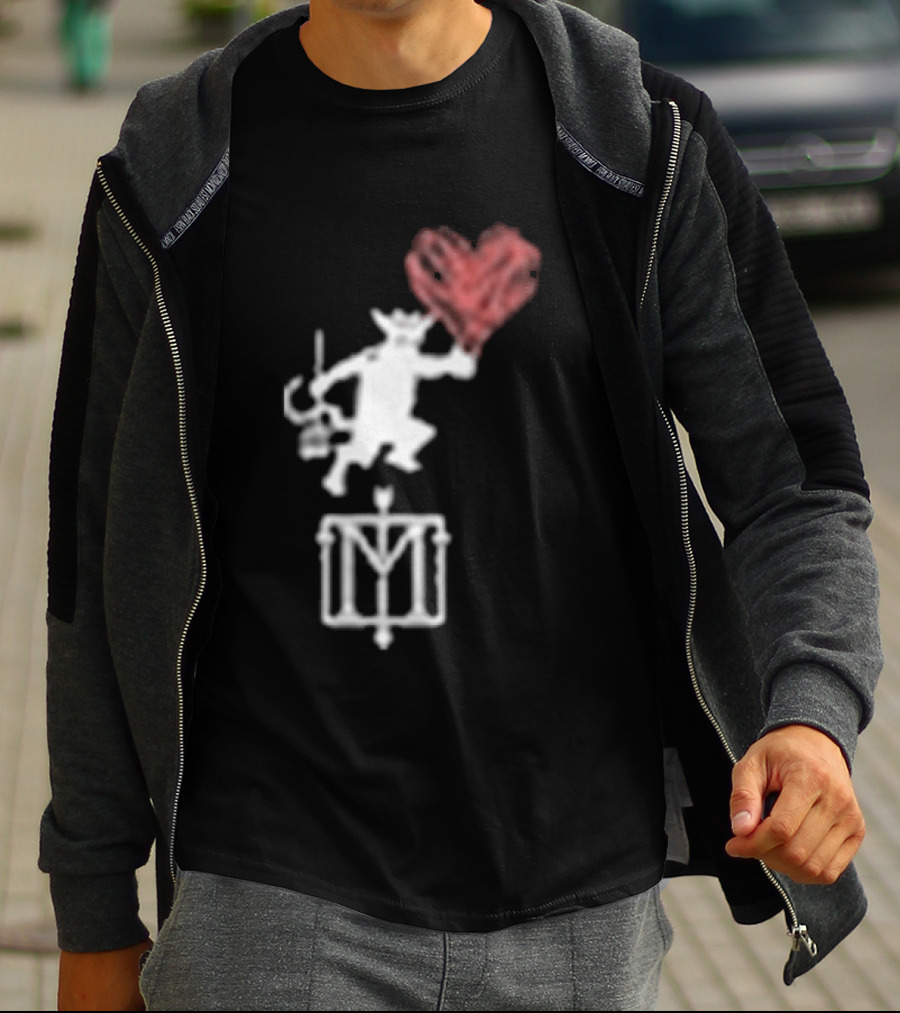The Menzingers Heart Flame Devil Holding Heart T-Shirt
