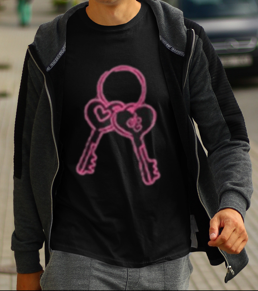 Sabrina Carpenter Never Enter Through The Back Door Heart Keys T-Shirt