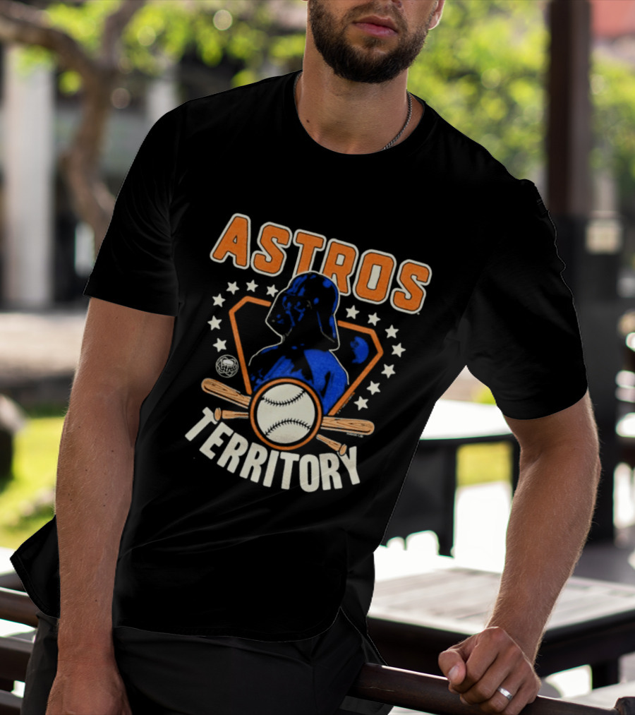 Youth Houston Astros Territory Star Wars Collaboration With Baseball And Darth Vader T-Shirt