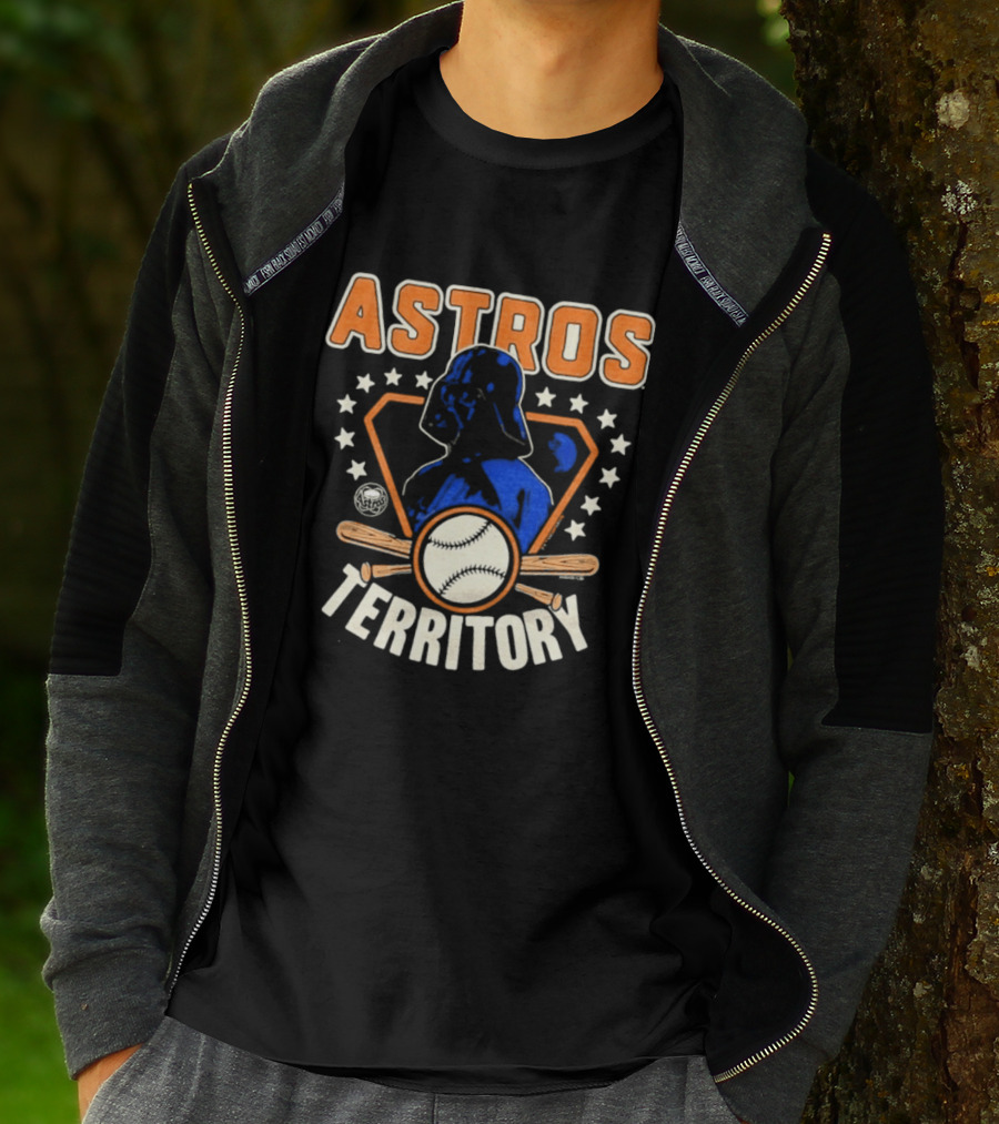 Youth Houston Astros Territory Star Wars Collaboration With Baseball And Darth Vader T-Shirt
