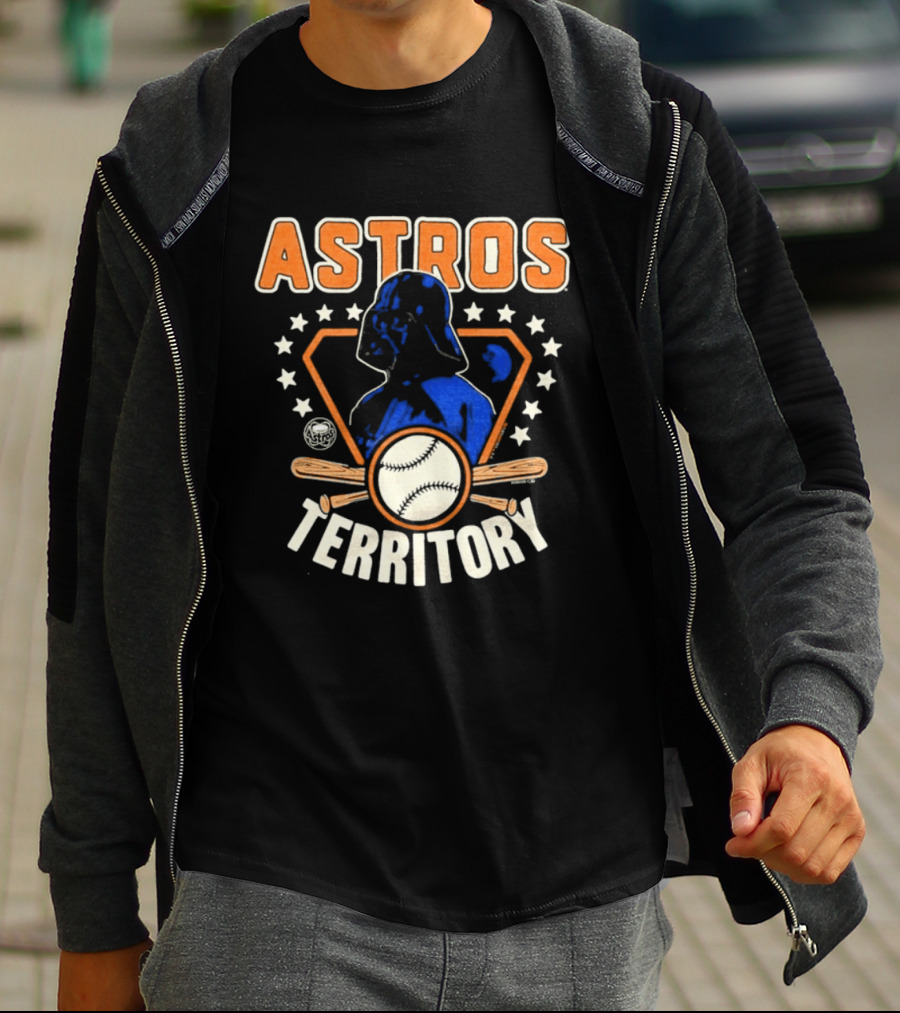 Youth Houston Astros Territory Star Wars Collaboration With Baseball And Darth Vader T-Shirt