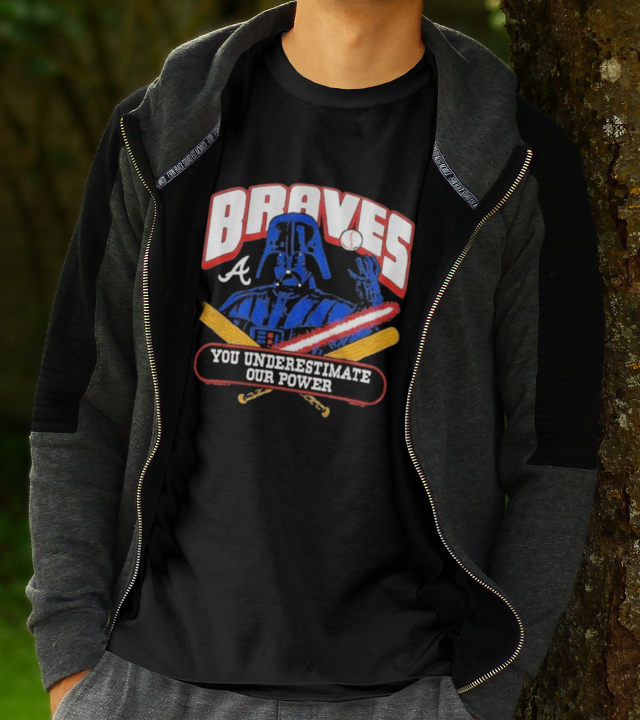 Braves Darth Vader You Underestimate Our Power Baseball Crossover Collaboration T-Shirt