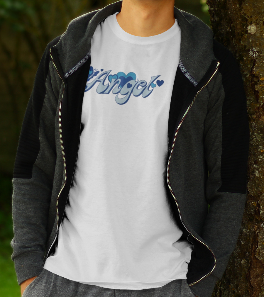 Angel Butterfly Heart Blue Hearts Big Bud Press T-Shirt
