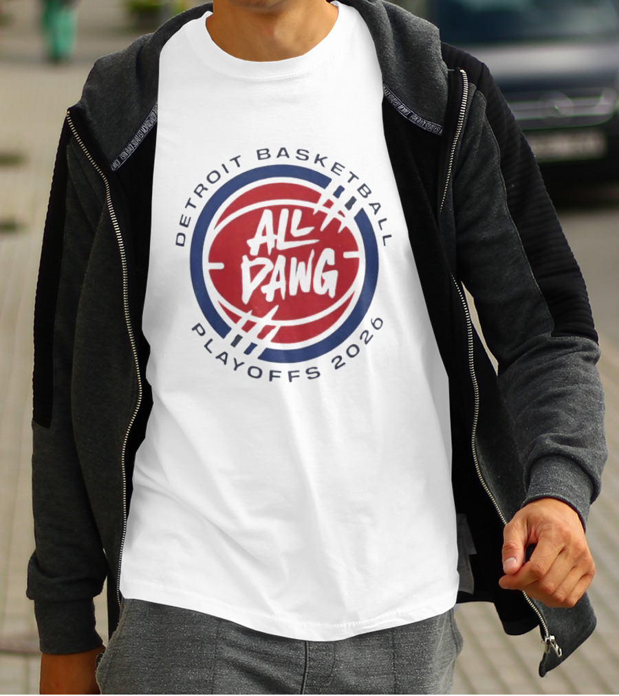 Detroit Basketball All Dawg Playoffs 2026 T-Shirt