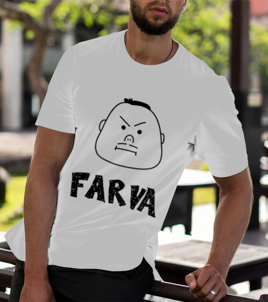 Farva Cartoon Big Head Bachelor Party Drawing T-Shirt