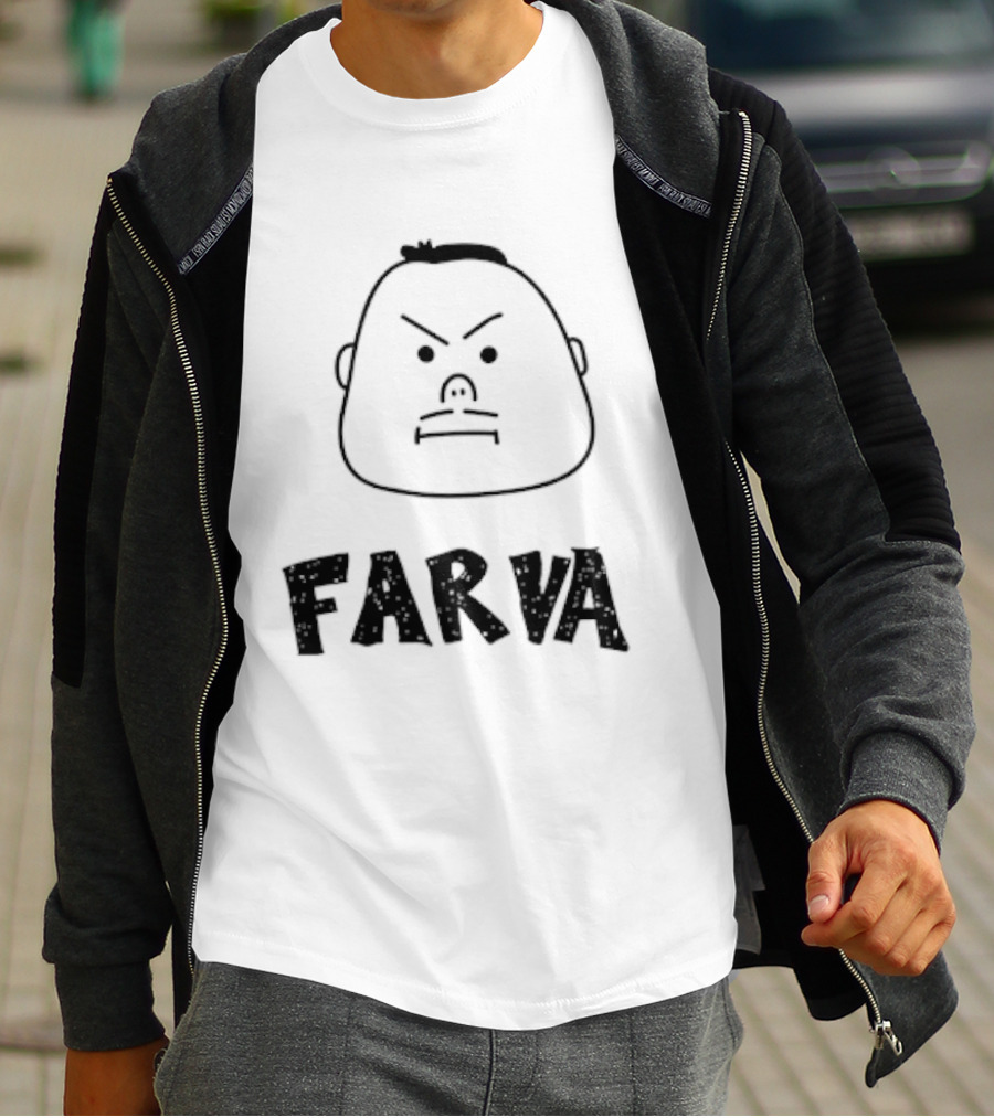 Farva Cartoon Big Head Bachelor Party Drawing T-Shirt