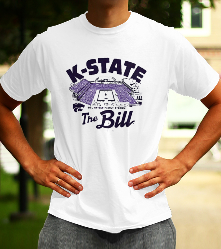 K State Wildcats Bill Snyder Family Stadium Rally The Bill Purple Stadium T-Shirt