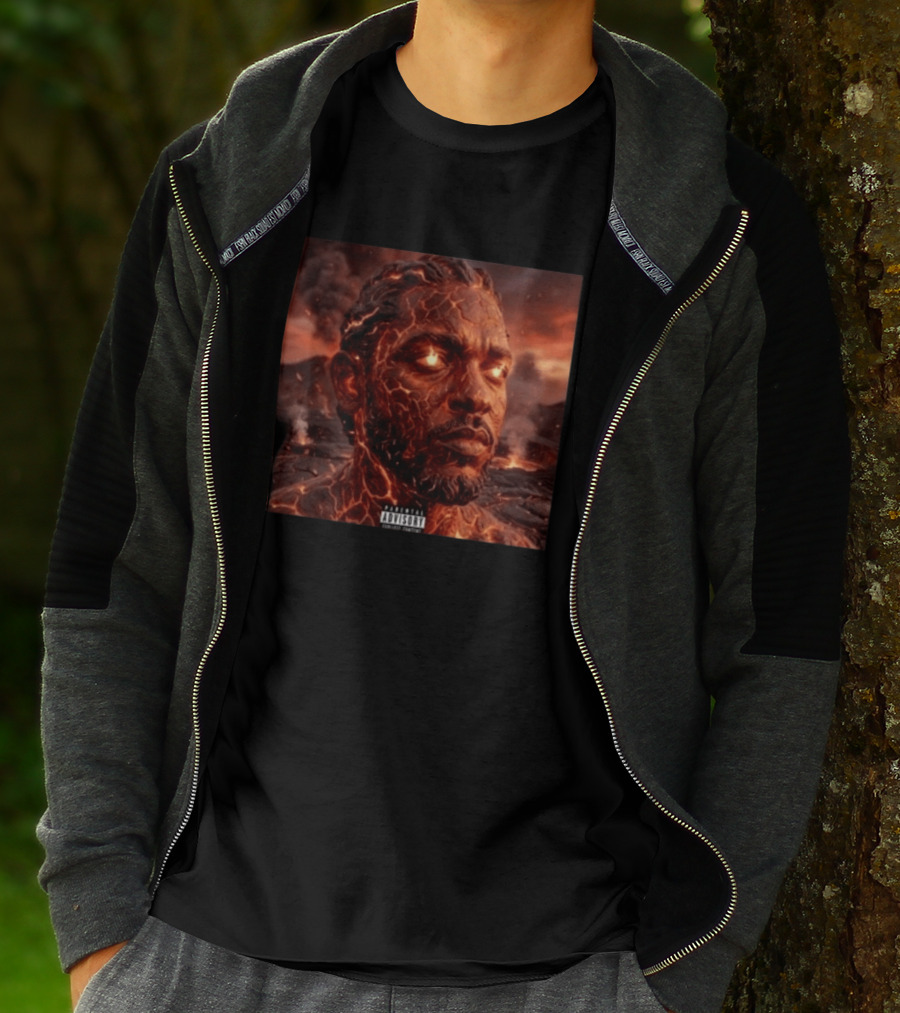 Kendrick Lamar Fireman Album 2026 Lava Eruption Cover T-Shirt
