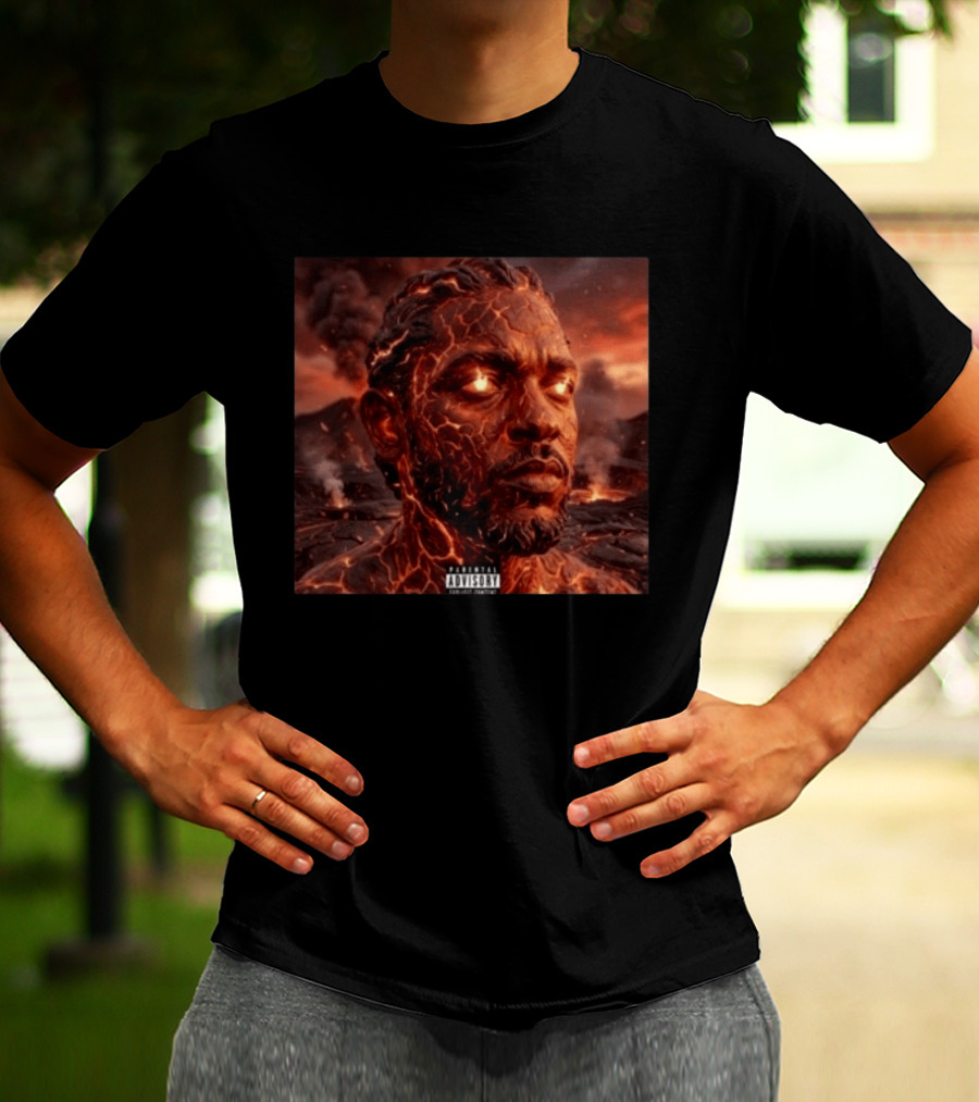 Kendrick Lamar Fireman Album 2026 Lava Eruption Cover T-Shirt