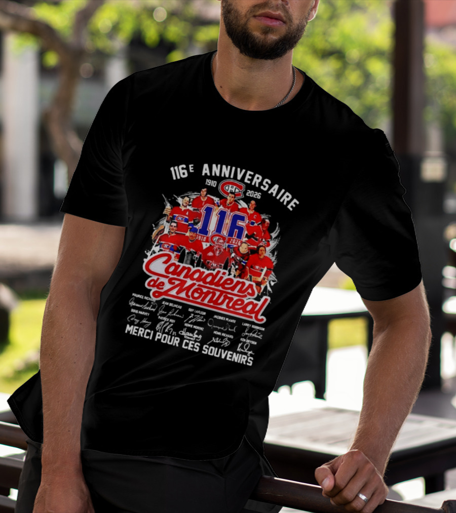 116e Anniversaire Canadiens De Montréal 1910 2026 Merci Pour Ces Souvenirs T-Shirt