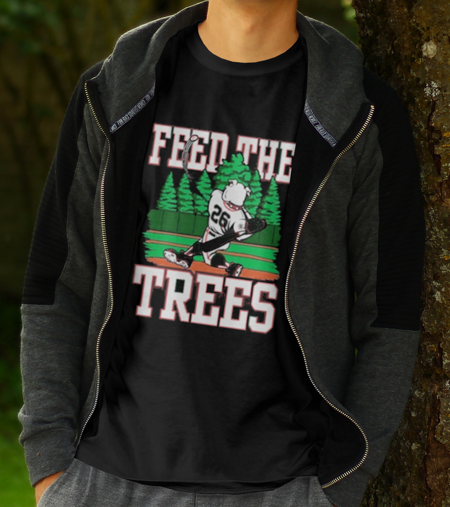 Feed The Trees Baseball Batter Forest Swing 28 T-Shirt