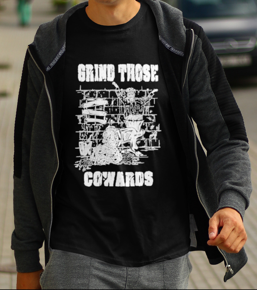 Piled Flesh Grind Those Cowards Chainsaw T-Shirt