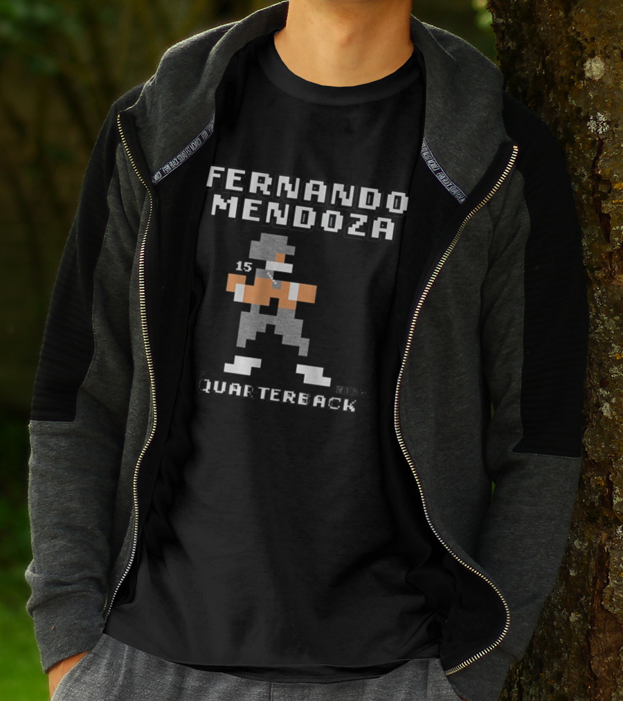 Fernando Mendoza Quarterback 15 Retro Pixel T-Shirt