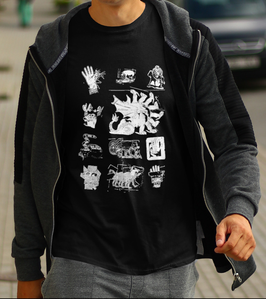 Goose Chain Yer Dragon Collage T-Shirt