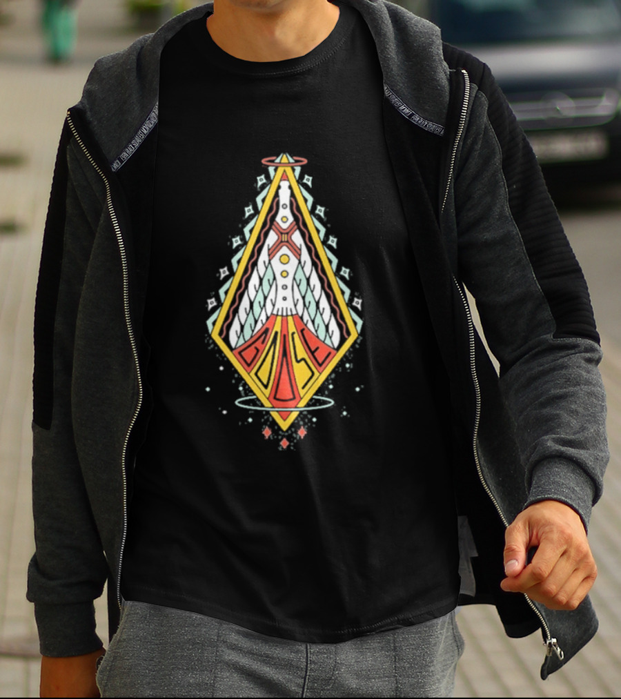 Goose Space Rocket Emblem Galactic Adventure T-Shirt