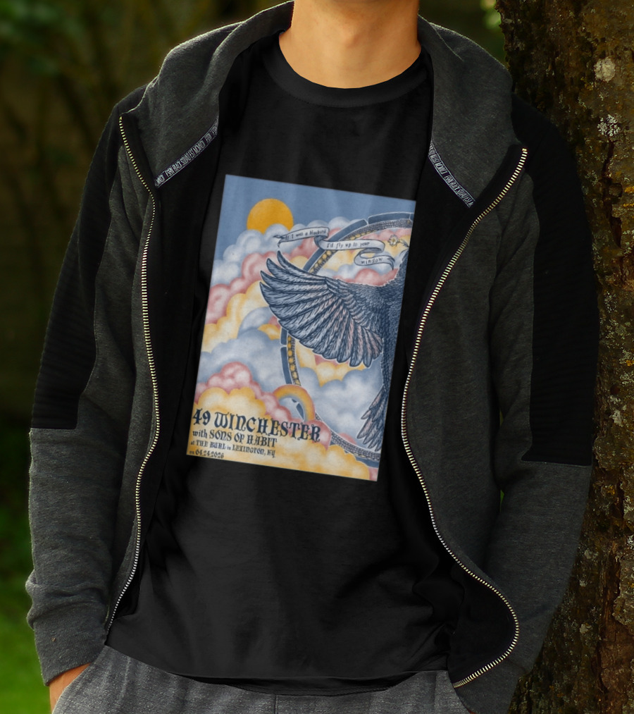 49 Winchester Sons Of Habit The Burl Lexington KY April 24 2026 Bird And Cloud T-Shirt