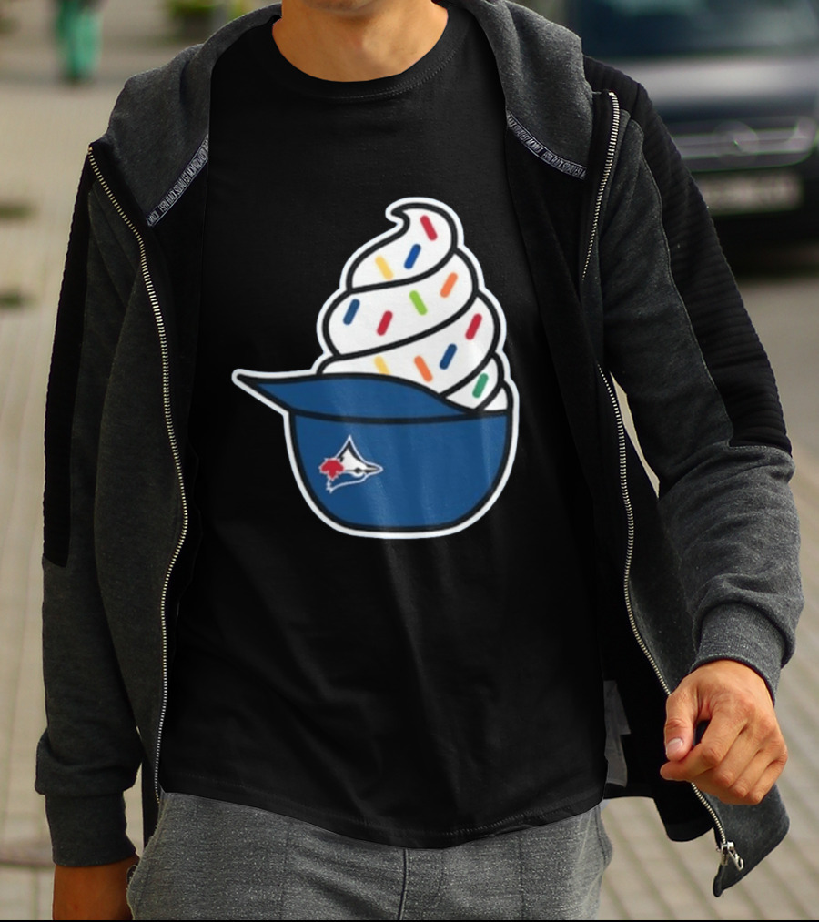 2026 Blue Jays Ice Cream Helmet Toronto Baseball Fan Cap Sundae T-Shirt