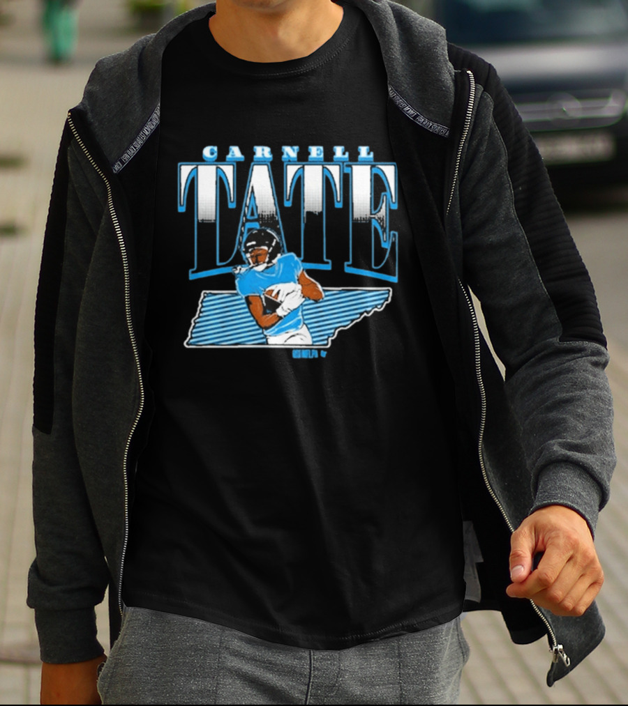 Carnell Tate State Star Athlete Football Blue T-Shirt