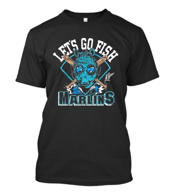 Star Wars X MLB 2026 Star Wars Day Miami Marlins Dark Side Greedo Let's Go Fish Marlins T-Shirt