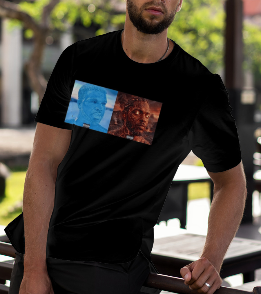 Drake Iceman Kendrick Lamar Fireman Album Cover Mashup T-Shirt