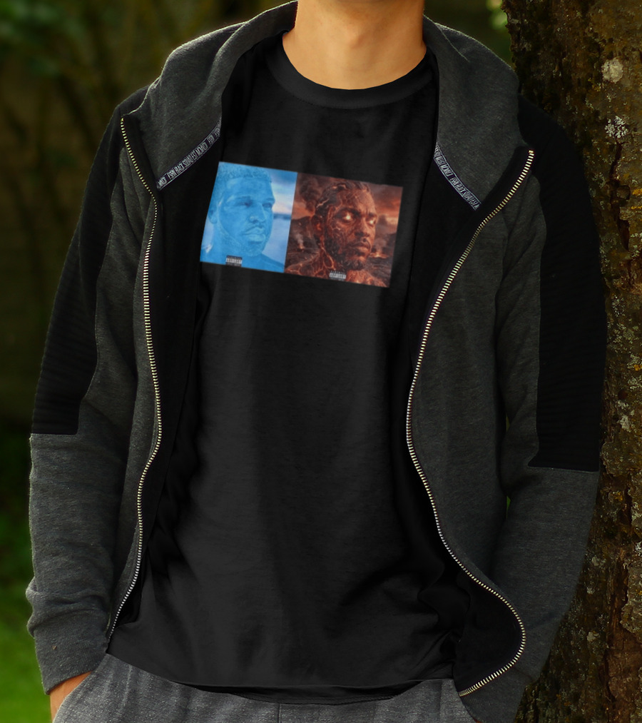 Drake Iceman Kendrick Lamar Fireman Album Cover Mashup T-Shirt